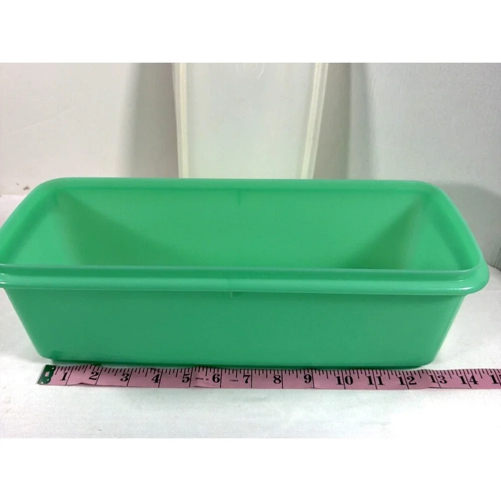 Vintage Tupperware 782 Celery Keeper Vegetable Crisper 3 Pc. Set Jadeite‎ Green